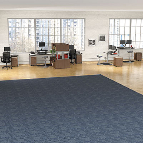 Alera AdaptivErgo Anti-Fatigue Mat, Rectangular, Black Molded Grid Surface, 19.4" x 33.2" (AE23AFM)