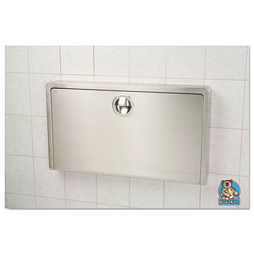 Koala Kare Horizontal Baby Changing Station, 35.25 x 20, Stainless Steel/Beige (KB110SSWM)