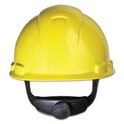 3M H-700 Series Hard Hat with Four Point Ratchet Suspension, Yellow (H702R)