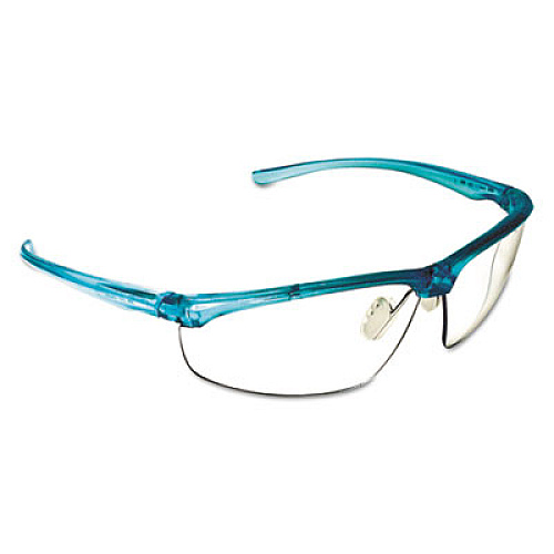 3M Refine 201 Safety Glasses, Half-Frame, Clear Antifog Lens, Teal Frame (117350000020)