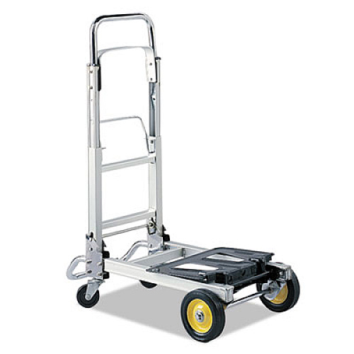 Safco HideAway Convertible Truck, 250 lb to 400 lb Capacity, 15.5 x 43 x 36, Aluminum (4050)