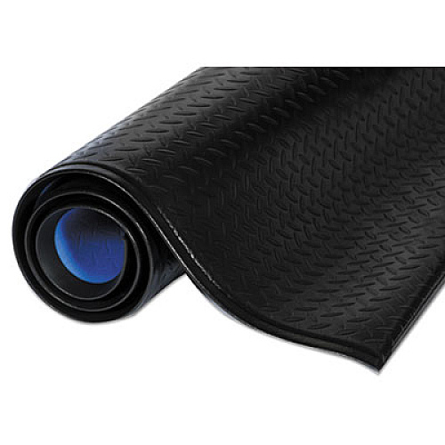 Crown Wear-Bond Comfort-King Anti-Fatigue Mat, Rectangular, Black Raised Deck Plate Surface, 36" x 60" (WBZ035KD)
