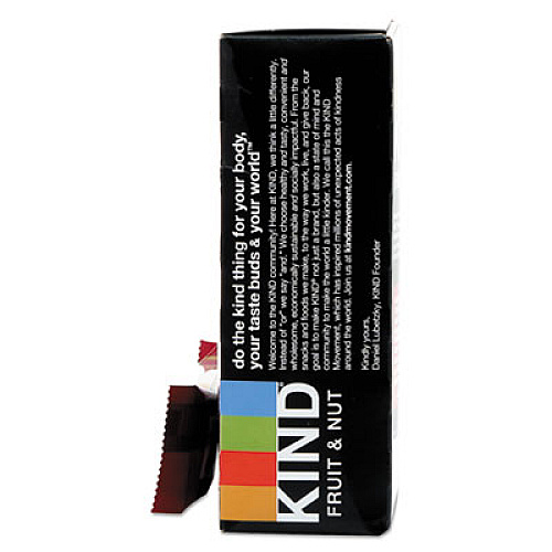 KIND Fruit and Nut Bars, Raspberry Cashew and Chia, 1.4 oz Bar, 12/Box (19989)