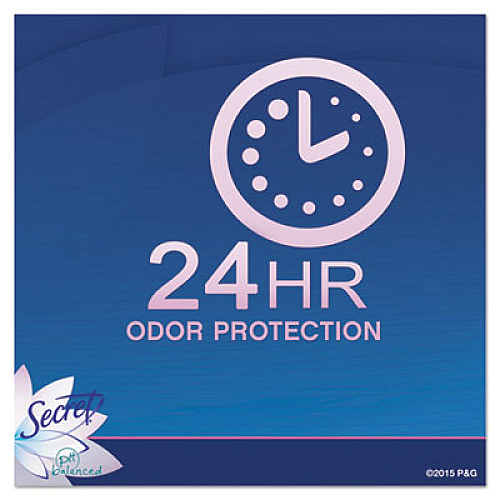 Secret Invisible Solid Anti-Perspirant and Deodorant, Powder Fresh Scent, 0.5 oz Stick, 24/Carton (31384)