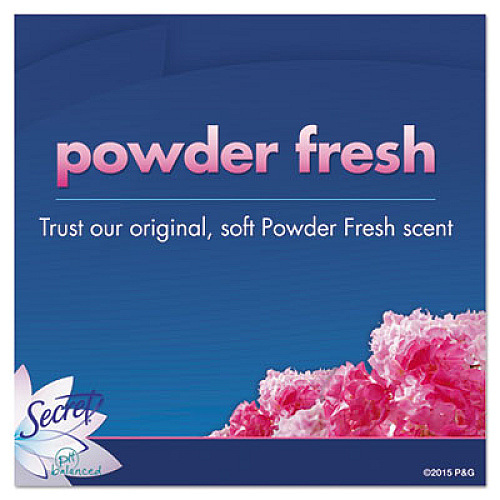 Secret Invisible Solid Anti-Perspirant and Deodorant, Powder Fresh Scent, 0.5 oz Stick, 24/Carton (31384)