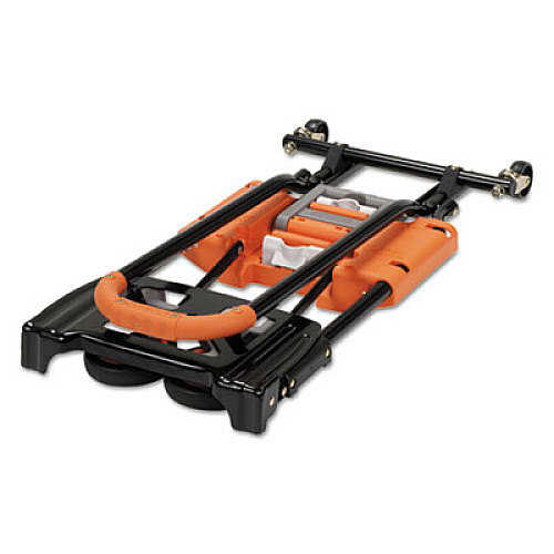 COSCO 2-in-1 Multi-Position Hand Truck and Cart, 16.63 x 12.75 x 49.25, Gray/Orange (12222BGO1E)