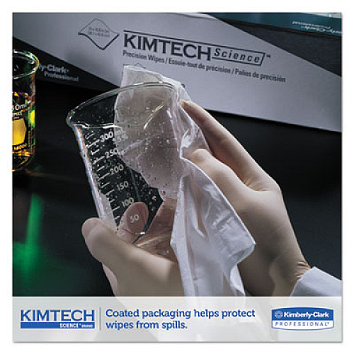 Kimtech Precision Wipers, POP-UP Box, 1Ply, 11 4/5x11 4/5, White, 196/Bx, 15 Bx/Carton (75512)