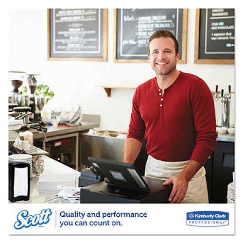 Scott Tall-Fold Dispenser Napkins, 1-Ply, 7 x 13.5, White, 500/Pack, 20 Packs/Carton (98710)