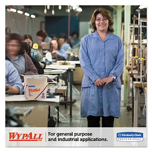 WypAll L20 Towels, 1/4 Fold, 2-Ply, 12 1/2 x 12, Brown, 68/Pack, 12 Packs/Carton (47000)