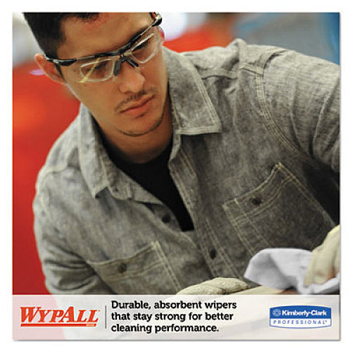 WypAll X70 Cloths, Flat Sheet, 29 4/5 x 16 3/5, White, 300/Carton (41061)
