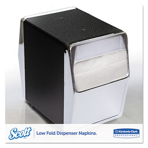 Scott Low-Fold Dispenser Napkins, 1-Ply, 12 x 7, White, 250/Pack, 32 Packs/Carton (98720)