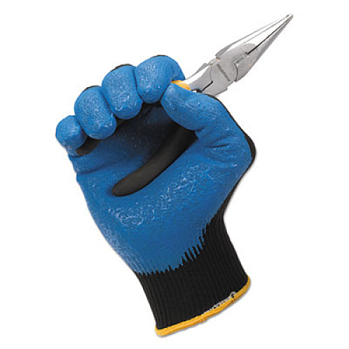 KleenGuard G40 Foam NITRILE Coated Gloves, EN388: 3121X, 8.66" Long, Small (Size 7), Blue/Black, 12 Pairs (40225)
