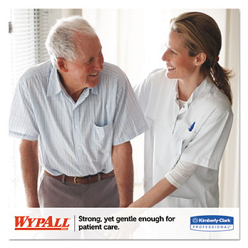 WypAll General Clean X60 Cloths, 1/4 Fold, 12.5 x 10, White, 70/Pack, 8 Packs/Carton (41083)