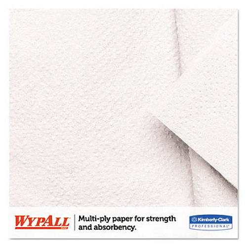 WypAll L20 Towels, POP-UP Box, 4-Ply, 9.1 x 16.8, Unscented, White, 88/Box, 10 Boxes/Carton (47044)