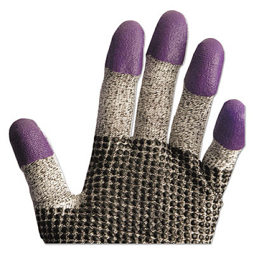 KleenGuard G60 PURPLE NITRILE Cut-Resistant Gloves, EN388: 4340, 9.06" Long, Medium (Size 8), Black/White, Pair (97431)
