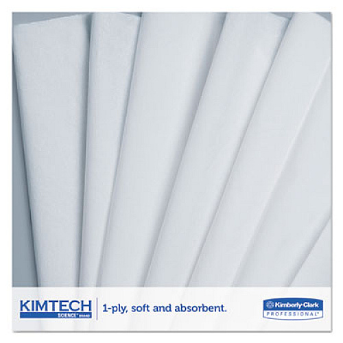 Kimtech Precision Wipers, POP-UP Box, 1Ply, 11 4/5x11 4/5, White, 196/Bx, 15 Bx/Carton (75512)