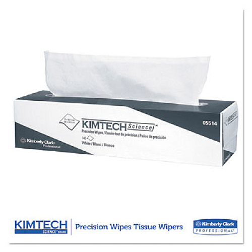 Kimtech Precision Wipers, POP-UP Box, 2-Ply, 14.7 x 16.6, White, 90/Box (05517)