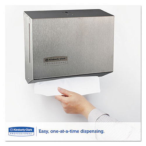 Kimberly-Clark Professional* Windows Scottfold Compact Towel Dispenser, 10.6 x 4.75 x 9, Stainless Steel (09216)