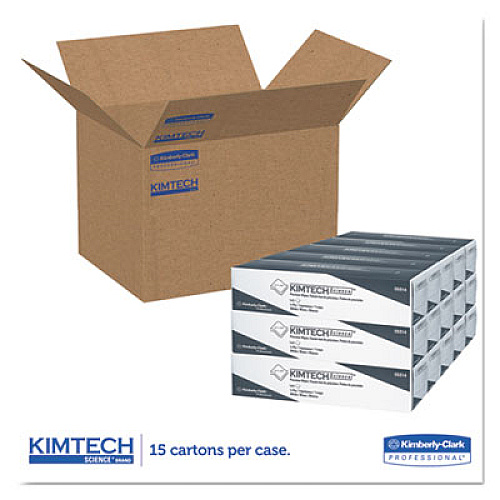 Kimtech Precision Wiper, POP-UP Box, 1-Ply, 14.7" x 16.6" White, 140/Box, 15 Boxes/Carton (05514CT)