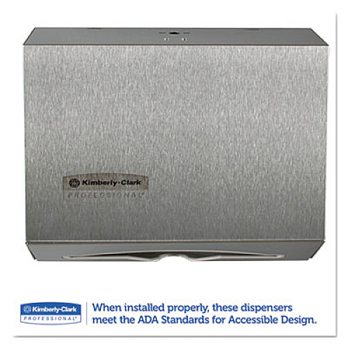 Kimberly-Clark Professional* Windows Scottfold Compact Towel Dispenser, 10.6 x 4.75 x 9, Stainless Steel (09216)