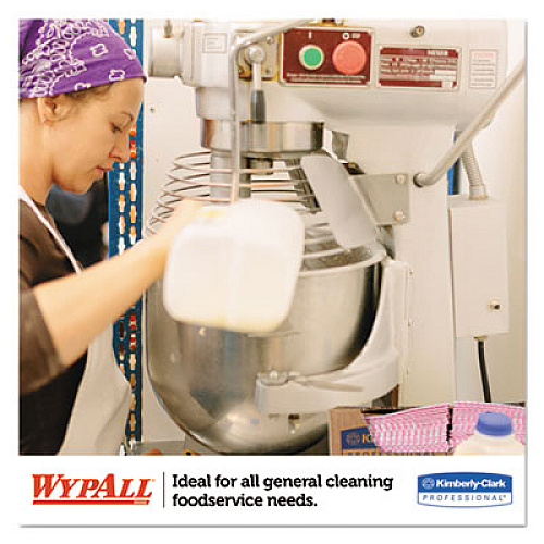 WypAll X70 Foodservice Towels, 1-Ply, 12.5 x 23.2, Red, 300/Carton (06354)