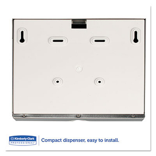 Kimberly-Clark Professional* Windows Scottfold Compact Towel Dispenser, 10.6 x 4.75 x 9, Stainless Steel (09216)