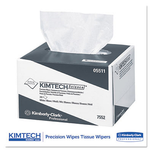Kimtech Precision Wipers, POP-UP Box, 1-Ply, 4 2/5 x 8 2/5, White, 280/BX, 60 BX/CT (05511)