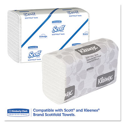 Kimberly-Clark Professional* Scottfold Compact Towel Dispenser, 10.75 x 4.75 x 9, Pearl White (09217)