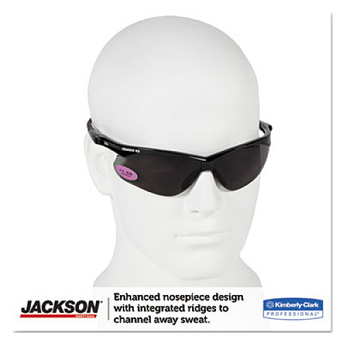 KleenGuard Nemesis Readers Safety Glasses, 1.5+ Diopter, Smoke Half Frame, Smoke Dual Lens (22516)
