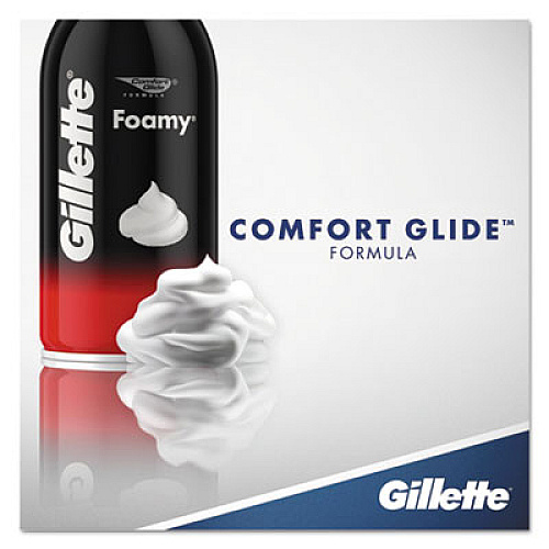 Gillette Foamy Shave Cream, Original Scent, 11 oz Aerosol Spray Can, 12/Carton (24040CT)