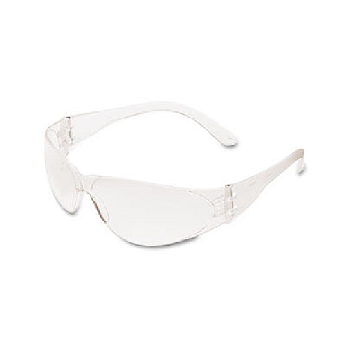 MCR Safety Checklite Safety Glasses, Frameless, Clear Single Hard Coat Scratch-Resistant Lens, 12/Box (CL110BX)