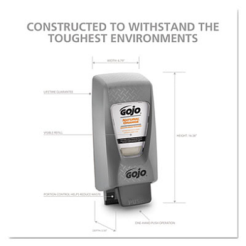 GOJO PRO 2000 Hand Soap Dispenser, 2,000 mL, 7.06 x 5.9 x 17.2, Black (720001)