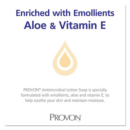 PROVON Antimicrobial Lotion Soap, Floral Balsam, 1,000 mL Refill, 8/Carton (211808)
