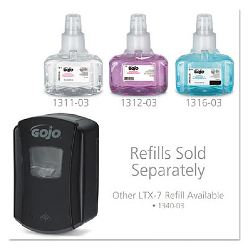 GOJO LTX-7 DISPENSER, 700 ML, 5.75" X 4" X 8.5", BLACK (138604)