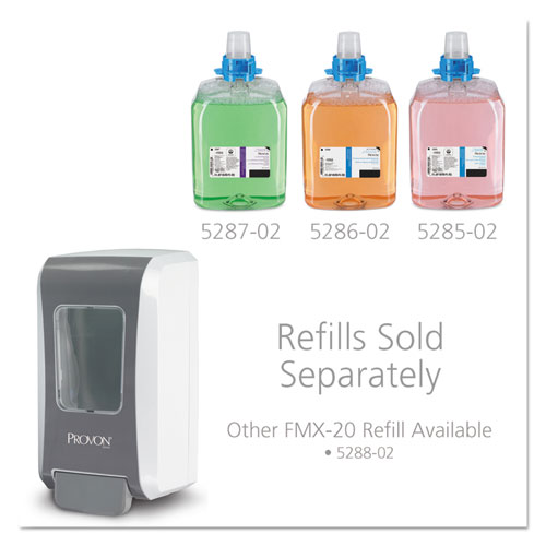 PROVON FMX-20 SOAP DISPENSER, 2000 ML, 6.5" X 4.7" X 11.7", GRAY/WHITE (527706EA)