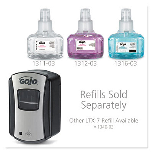 GOJO LTX-7 DISPENSER, 700 ML, 5.75" X 4" X 8.5", CHROME (138804)