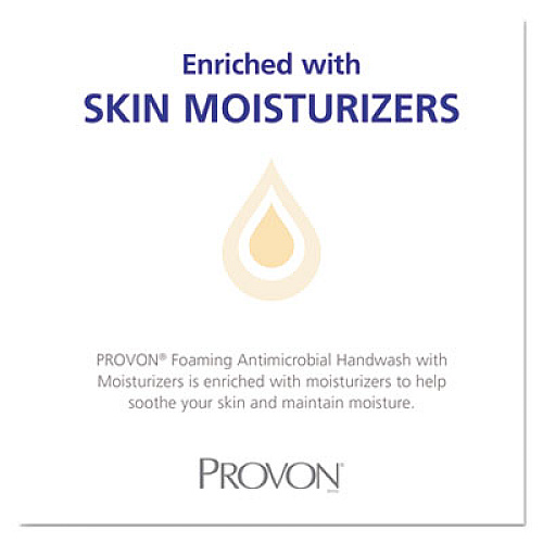 PROVON Foaming Antimicrobial Handwash/Moisturizer Refill, For FMX-12 Dispenser, Light Floral Scent, 2,000 mL, 2/Carton (528602)