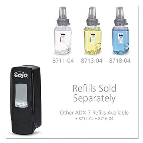 GOJO ADX-7 DISPENSER, 700 ML, 9.8" X 3.94" X 3.7", BLACK (878606)