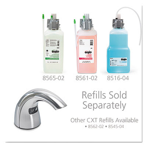 GOJO CXT Touch Free Soap Dispenser, 1,500 mL/2,300 mL, Chrome (854001)