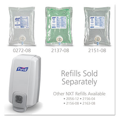 PURELL NXT SPACE SAVER Dispenser, 1,000 mL, 5.13 x 4 x 10, White/Gray (212006)
