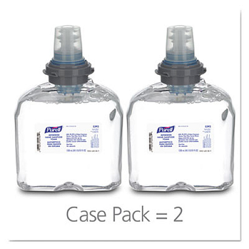 PURELL Advanced Hand Sanitizer TFX Refill, Foam, 1,200 mL, Unscented, 2/Carton (539202CT)