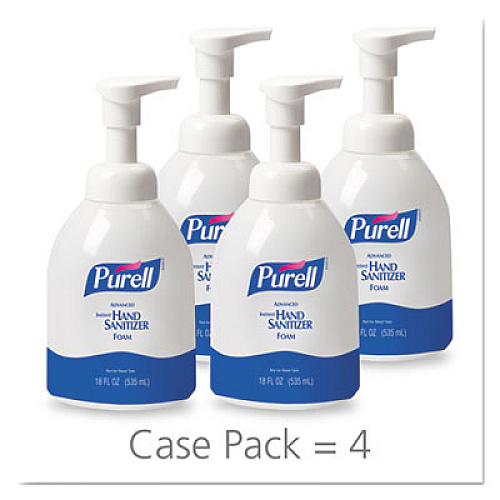 PURELL ADVANCED FOAM HAND SANITIZER, 18 OZ, PUMP BOTTLE, 4/CARTON (579204CT)