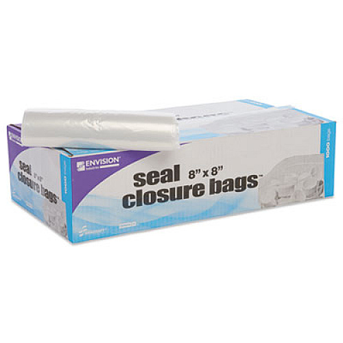Stout by Envision Seal Closure Bags, 2 mil, 8" x 8", Clear, 1,000/Carton (ZF003C)