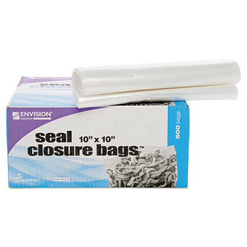 Stout by Envision Seal Closure Bags, 2 mil, 10" x 10", Clear, 500/Carton (ZF007C)