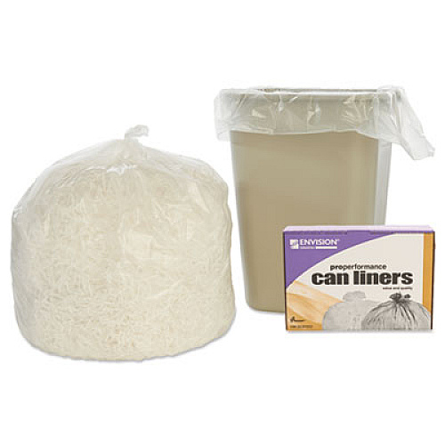 AbilityOne 8105015171363, SKILCRAFT High Density Trash Can Liner, 10 gal, 8 microns, 24" x 24", Natural, 1,000/Carton
