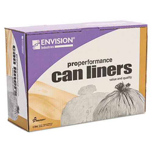 AbilityOne 8105015574972, SKILCRAFT High Density Coreless Roll Can Liners, 30 gal, 10 mic, 30" x 37", Natural, Perforated Roll, 500/Box