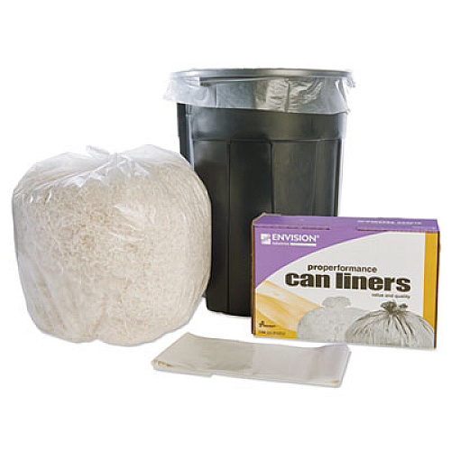 AbilityOne 8105015171349, SKILCRAFT High Density Trash Can Liner, 33 gal, 12 microns, 33" x 40", Natural, 250/Box