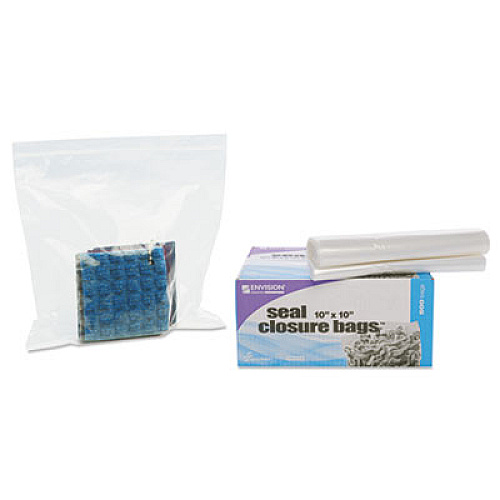 Stout by Envision Seal Closure Bags, 2 mil, 10" x 10", Clear, 500/Carton (ZF007C)