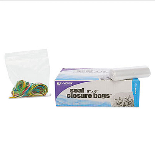 Stout by Envision Seal Closure Bags, 2 mil, 6" x 6", Clear, 1,000/Carton (ZF002C)