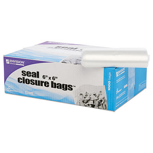 Stout by Envision Seal Closure Bags, 2 mil, 6" x 6", Clear, 1,000/Carton (ZF002C)